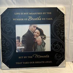 Frame black with beautiful gold letters ,holds a 8x10 photo.See photos.NWOT
